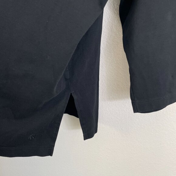 Isaac Mizrahi Live Essentials Womens Plus 3X Black 3/4 Sleeve Pima Tunic Top - Picture 10 of 11